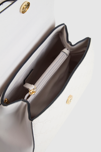 Logo Emboss Top Handle Bag