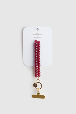 Beaded Wristlet Phone Charm