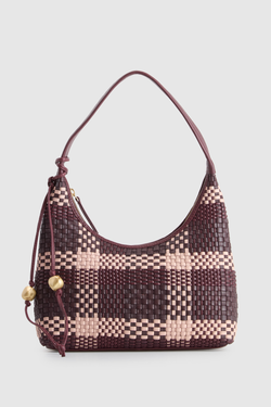 Nina Leather Weave Hobo Bag