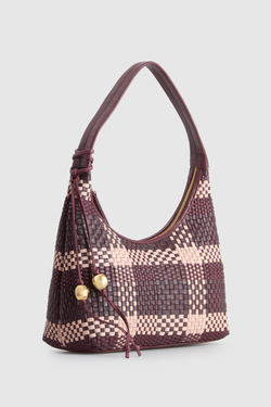 Nina Leather Weave Hobo Bag