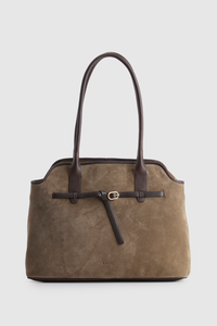 Malia Leather Suede Tote Bag
