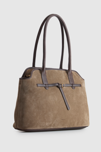 Malia Leather Suede Tote Bag
