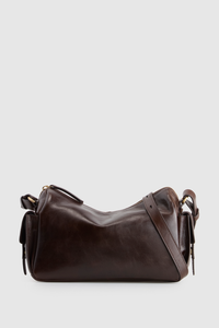 Narda Leather Pocket Crossbody Bag