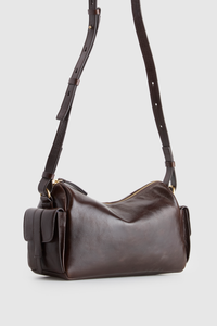 Narda Leather Pocket Crossbody Bag