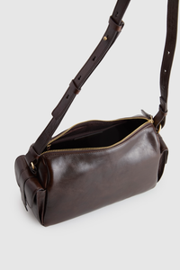 Narda Leather Pocket Crossbody Bag