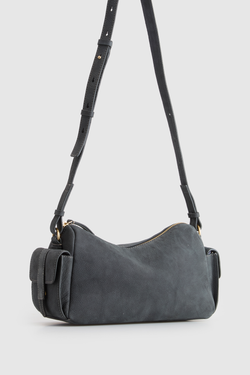 Narda Leather Pocket Crossbody Bag