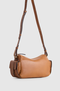 Narda Leather Pocket Crossbody Bag