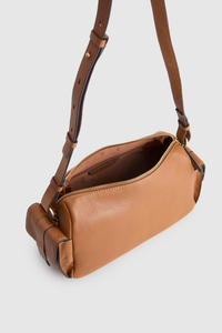 Narda Leather Pocket Crossbody Bag