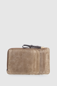 Malia Suede Card Holder Wallet