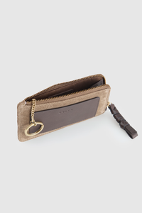 Malia Suede Card Holder Wallet