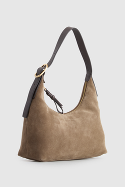 Malia Leather Suede Hobo Bag