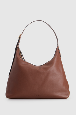 Kaia Leather Large Hobo Bag