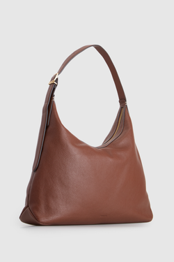 Kaia Leather Large Hobo Bag