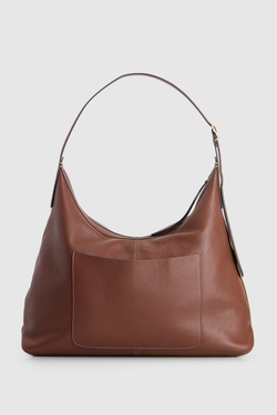 Kaia Leather Large Hobo Bag