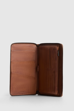 Lina Leather Weave Travel Wallet