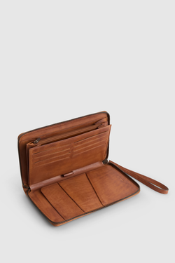 Lina Leather Weave Travel Wallet