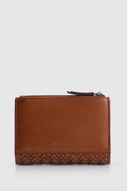 Lina Leather Weave Small Wallet