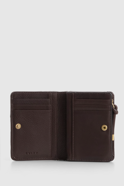 Kaia Leather Weave Small Wallet
