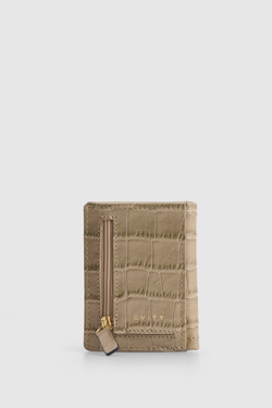 Dahlia Leather Croc Credit Card