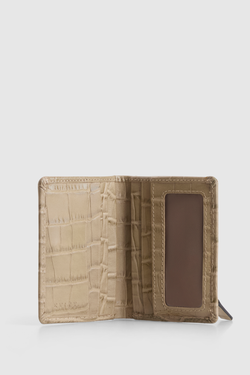 Dahlia Leather Croc Credit Card