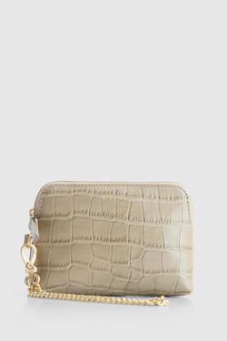 Dahlia Leather Croc Coin Purse