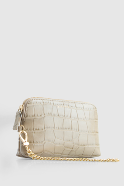 Dahlia Leather Croc Coin Purse
