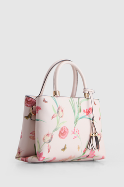 Cherry Floral Small Tote Bag