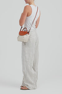 Alana Leather Canvas Crossbody Bag