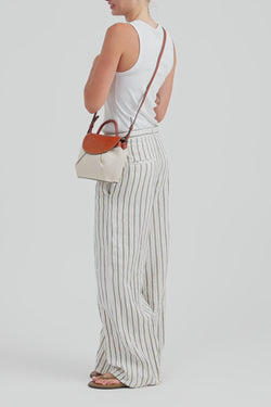 Alana Leather Canvas Crossbody Bag