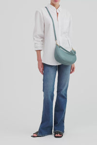 Margo Leather Crescent Hobo Bag