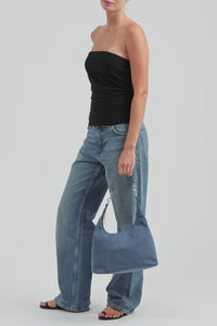 Aelyn Denim Hobo Bag