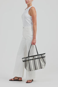 Raya Stripe Canvas Tote Bag