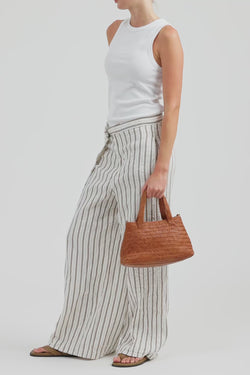 Elise Leather Weave Shopper Bag