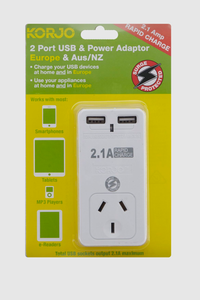 USB Power Adaptor Aus/Euro