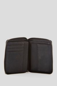 RFID Leather Zip Wallet