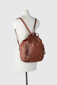 Ari Leather Tassel Backpack