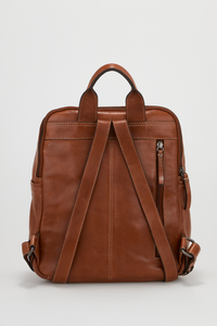 Alba Leather I-pad Square Backpack