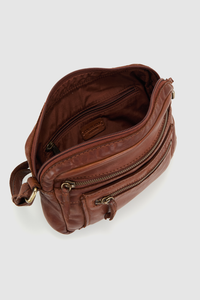 Lu Leather Camera Crossbody Bag